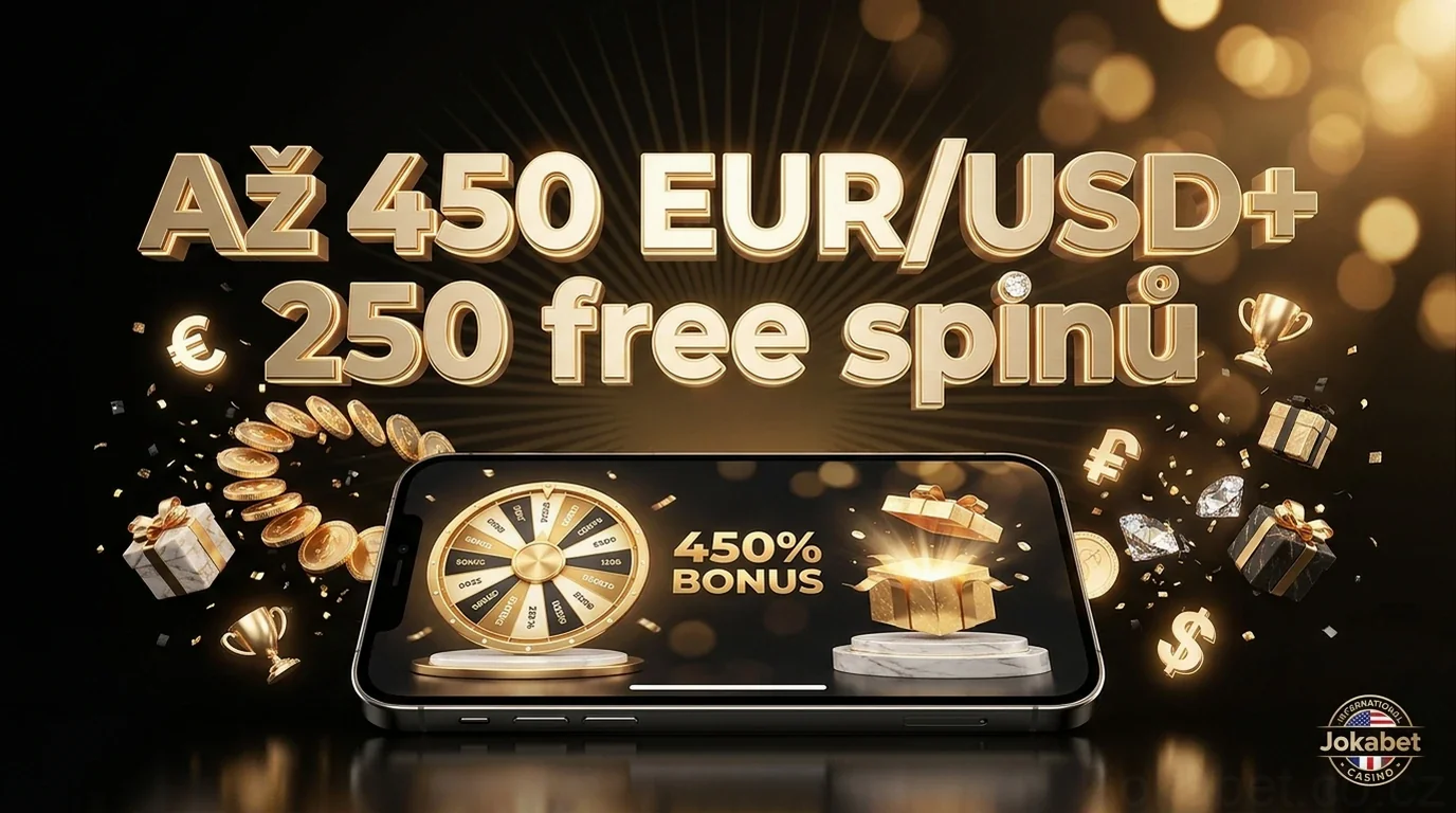 Až 450 EUR/USD+ 250 free spinů